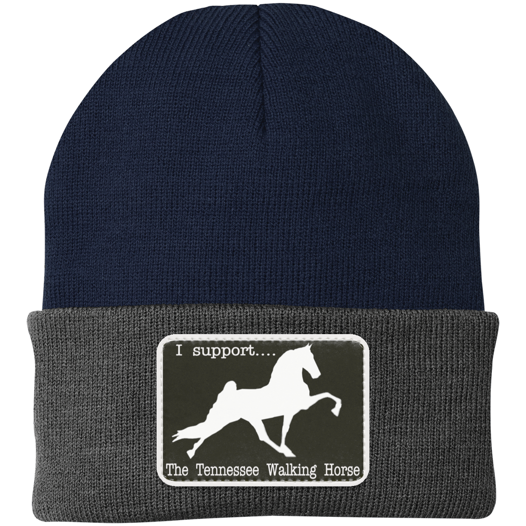 I SUPPORT THE TWH -RECTANGLE CP90 Knit Cap - Patch