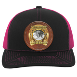 DOUG BARNES (Legends Series) Round Leather Patch 104C Trucker Snap Back - Patch