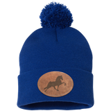 TENNESSEE WALKING HORSE PERFORMANCE LEATHER SP15 Pom Pom Knit Cap - Patch