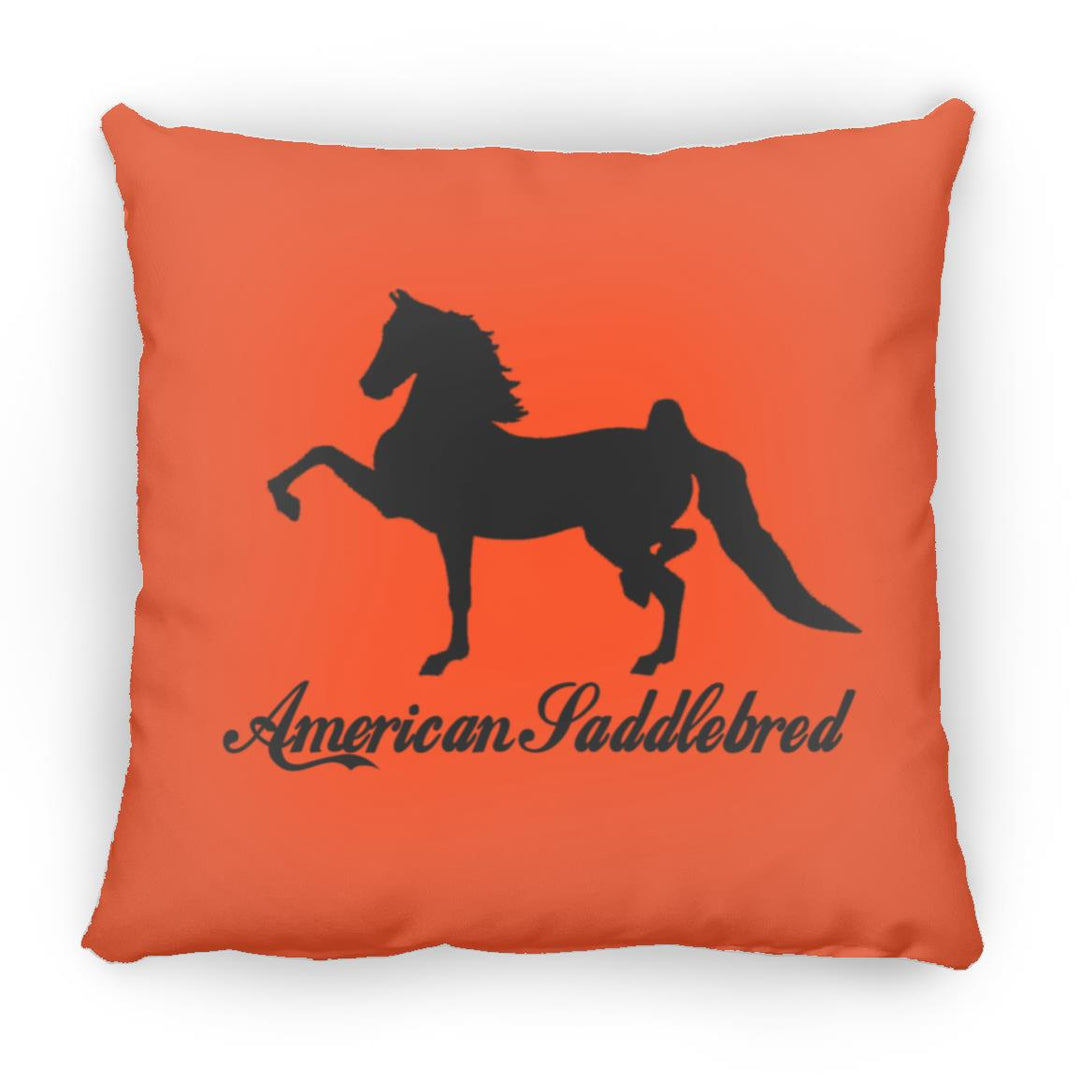 American Saddlebred 2 (black) ZP16 Medium Square Pillow
