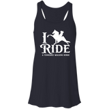 I RIDE A WALKING HORSE B (WHITE) B8800 Flowy Racerback Tank