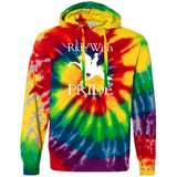 RIDEWITHPRIDEWHITE CD877 Unisex Tie-Dyed Pullover Hoodie