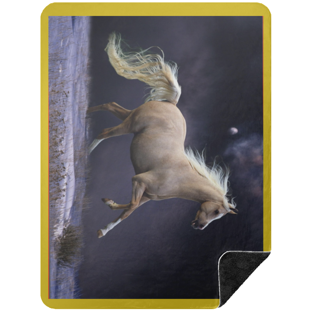 PALOMINO HORSE 1 BSHL Premium Black Sherpa Blanket 60x80