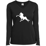 Tennessee Walking Horse Performance (WHITE) LST353LS Ladies’ Long Sleeve Performance V-Neck Tee