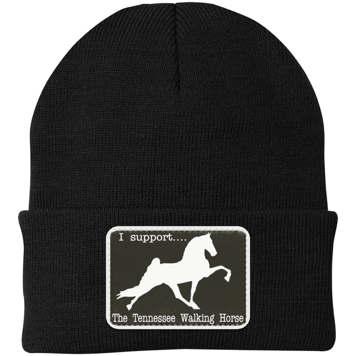 I SUPPORT THE TWH -RECTANGLE CP90 Knit Cap - Patch