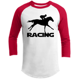RACING (BLACK) 4HORSE T200 3/4 Raglan Sleeve Shirt