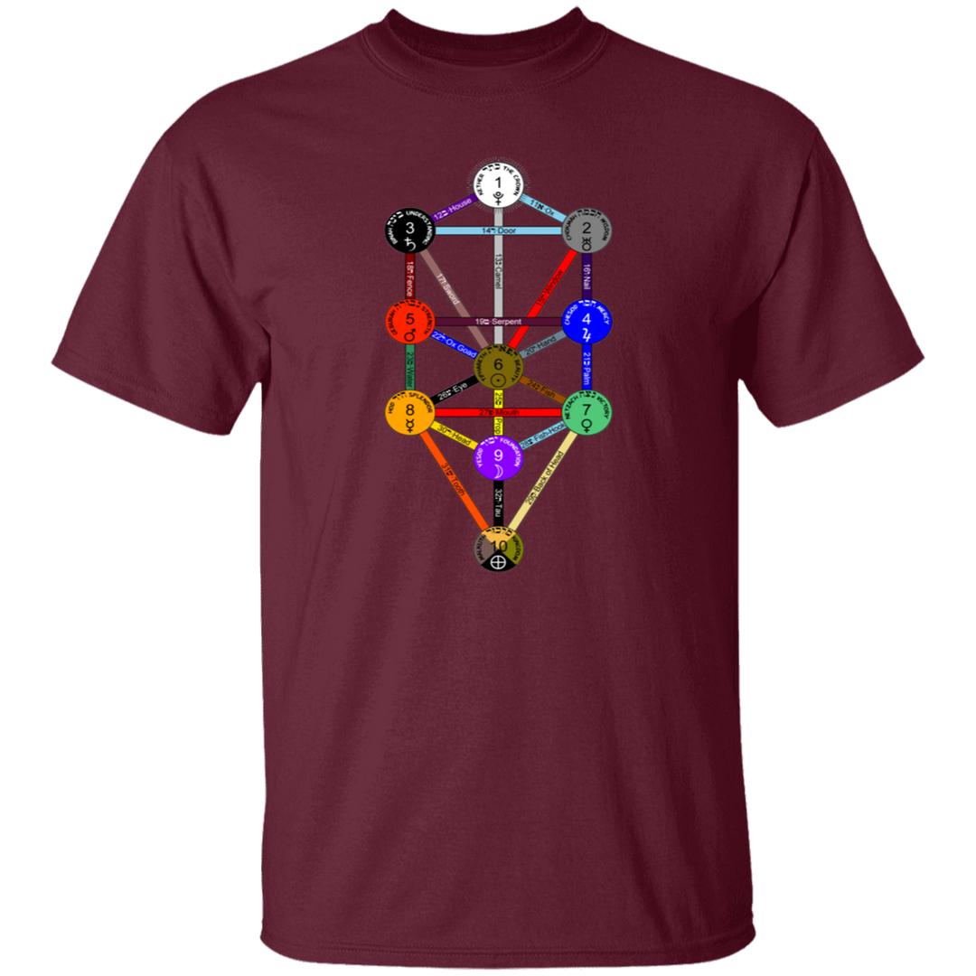KABBAHLAH TREE OF LIFE 4HORSE G500 5.3 oz. T-Shirt