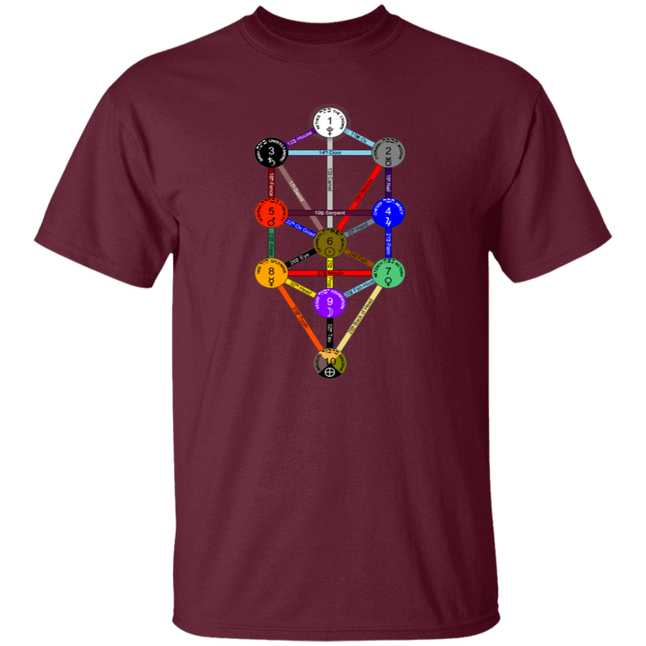 KABBAHLAH TREE OF LIFE 4HORSE G500 5.3 oz. T-Shirt