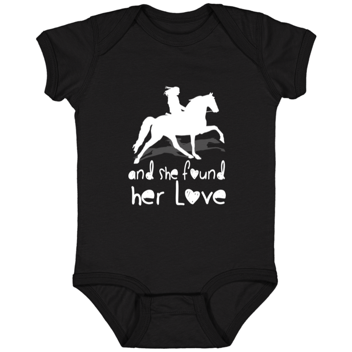 SHE FOUND HER LOVE (TWH pleasure) white art 4424 Infant Fine Jersey Bodysuit