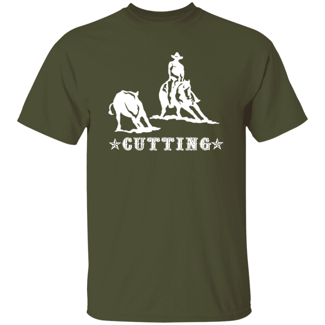 CUTTING STYLE 1 (white) 4HORSE G500 5.3 oz. T-Shirt