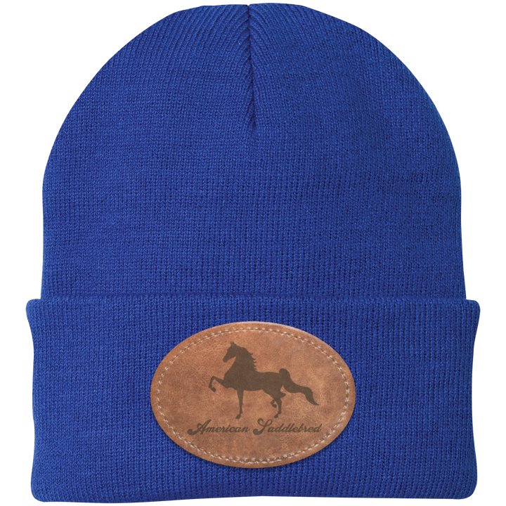 AMERICAN SADDLEBRED ON LEATHER CP90 Knit Cap - Patch