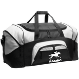 RACING (white) 4HORSE BG99 Colorblock Sport Duffel