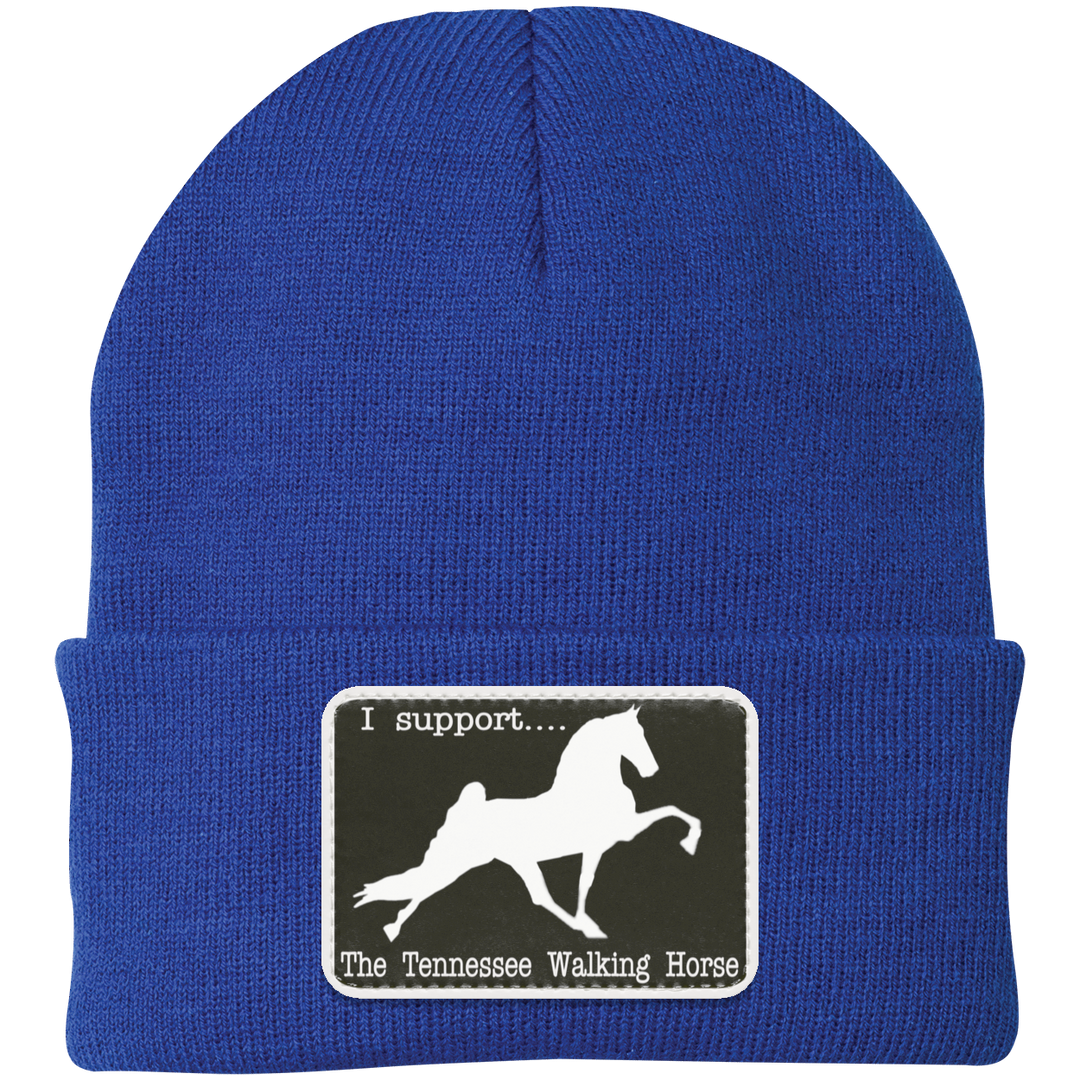 I SUPPORT THE TWH -RECTANGLE CP90 Knit Cap - Patch