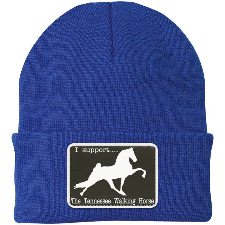 I SUPPORT THE TWH -RECTANGLE CP90 Knit Cap - Patch