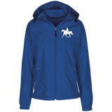 Missouri Fox Trotter WITH MALE RIDER WHITE LST76 Ladies' Jersey-Lined Hooded Windbreaker
