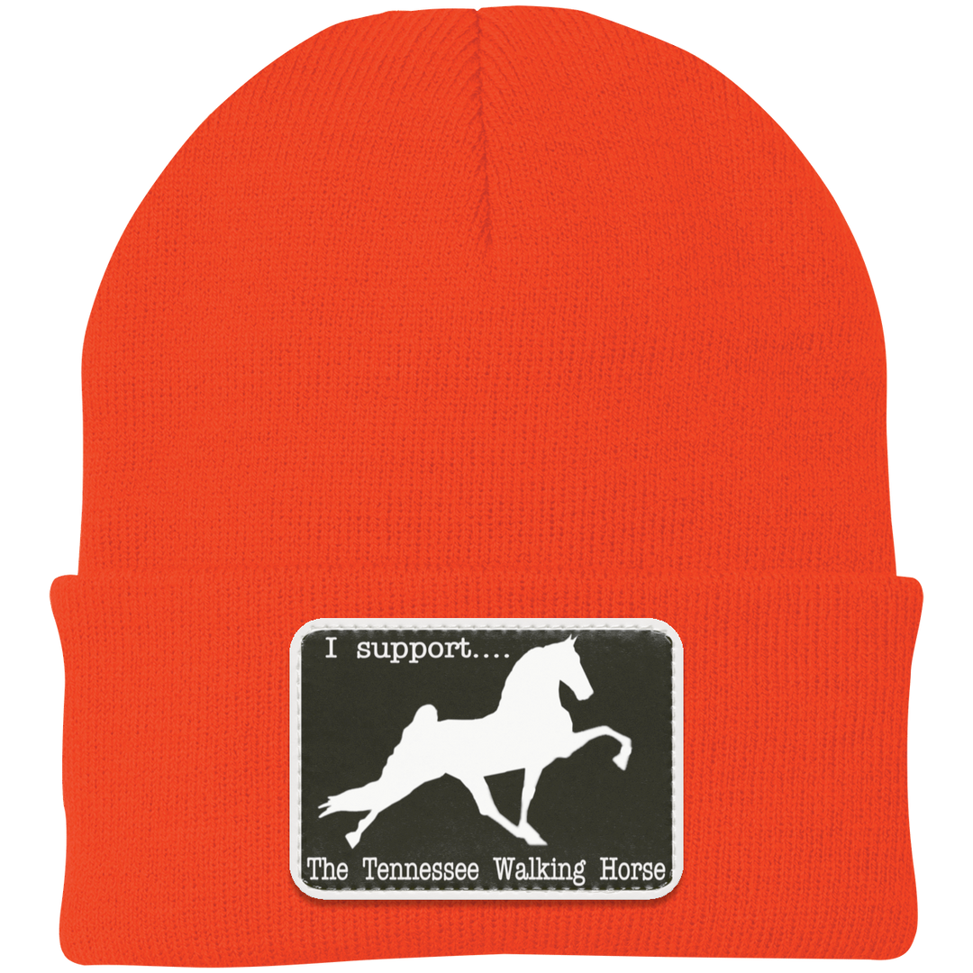 I SUPPORT THE TWH -RECTANGLE CP90 Knit Cap - Patch