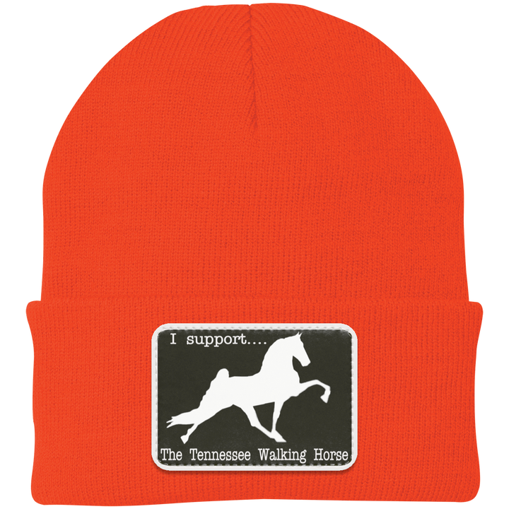 I SUPPORT THE TWH -RECTANGLE CP90 Knit Cap - Patch