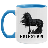 FRIESIAN STYLE 1 4HORSE AM11OZ 11 oz. Accent Mug
