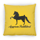 American Saddlebred 2 (black) ZP14 Small Square Pillow
