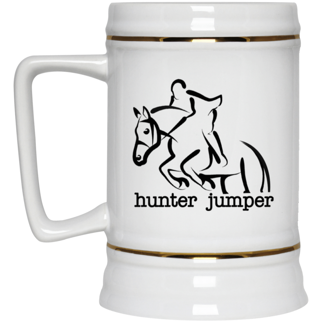 HUNTER JUMPER STYLE 1 4HORSE 22217 Beer Stein 22oz.