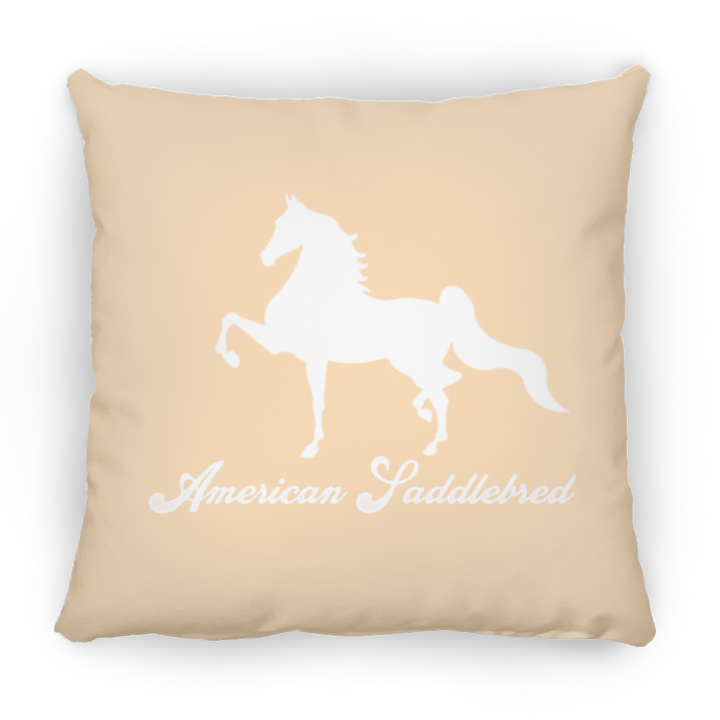AMERICAN SADDLEBRED (DESIGN 1) WHITE 4HORSE PILLOWS THREE SIZES