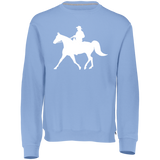 Missouri Fox Trotter WITH MALE RIDER WHITE 698HBM Dri-Power Fleece Crewneck Sweatshirt