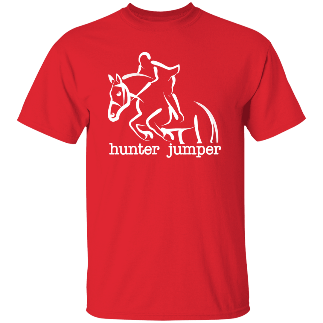 HUNTER JUMPER STYLE 1 (WHITE) 4HORSE G500 5.3 oz. T-Shirt