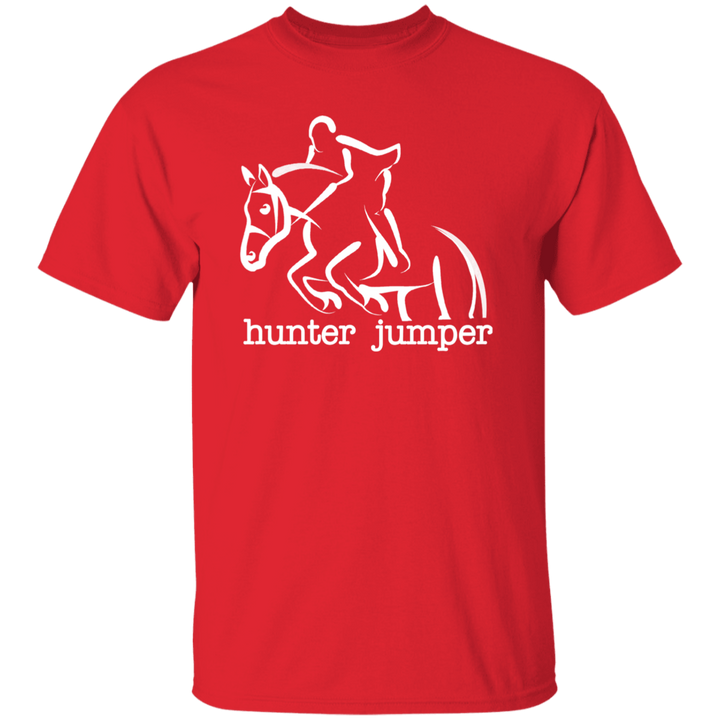 HUNTER JUMPER STYLE 1 (WHITE) 4HORSE G500 5.3 oz. T-Shirt