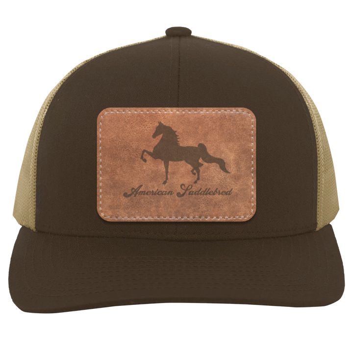 AMERICAN SADDLEBRED ON LEATHER 104C Trucker Snap Back - Patch