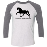 Tennessee Walker (black) 4HORSE NL6051 Tri-Blend 3/4 Sleeve Raglan T-Shirt