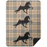 TENNESSEE WALKING PERFORMANCE HORSE BURBURY BLANKET BSHL Premium Black Sherpa Blanket 60x80