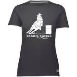 BARREL RACING STYLE 1 (WHITE) 4HORSE 64STTX Ladies’ Essential Dri-Power Tee