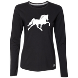TENNESSEE WALKING HORSE DESIGN 3 JMD (WHITE) 64LTTX Ladies’ Essential Dri-Power Long Sleeve Tee