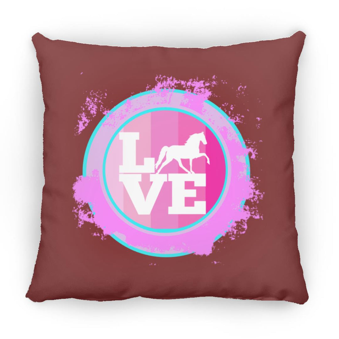 TWH PLEASURE BLEACH SPLATTER PINK TEAL ZP18 Large Square Pillow