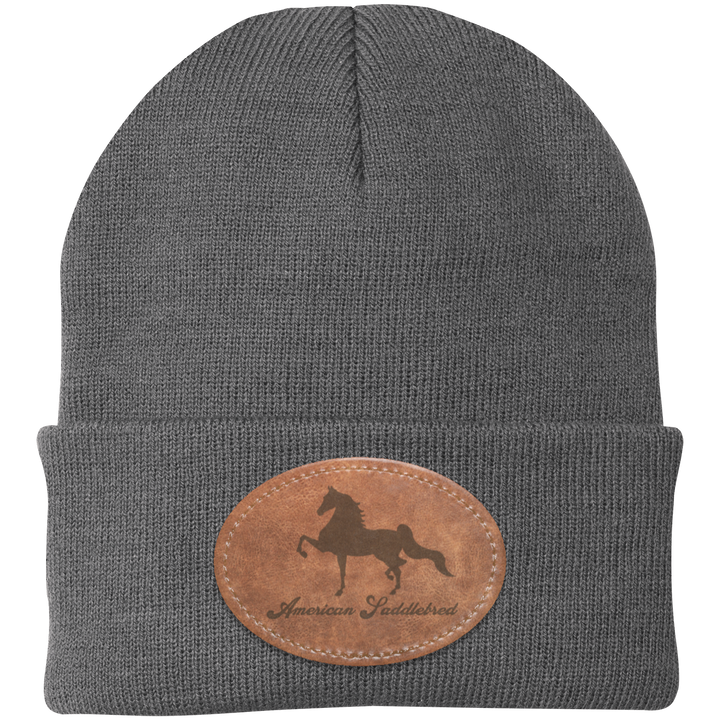 AMERICAN SADDLEBRED ON LEATHER CP90 Knit Cap - Patch