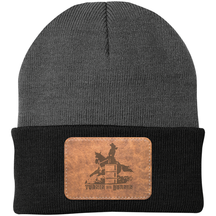 TURNIN AND BURNIN ON LEATHER CP90 Knit Cap - Patch