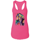 EQUINE ABSTRACT 1 4HORSE NL1533 Ladies Ideal Racerback Tank