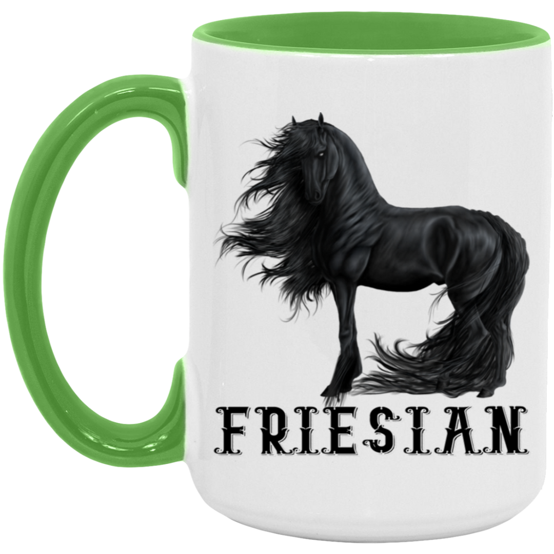 FRIESIAN STYLE 1 4HORSE AM15OZ 15oz. Accent Mug