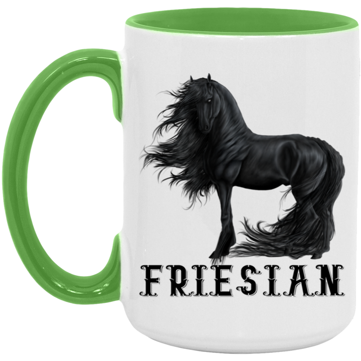 FRIESIAN STYLE 1 4HORSE AM15OZ 15oz. Accent Mug