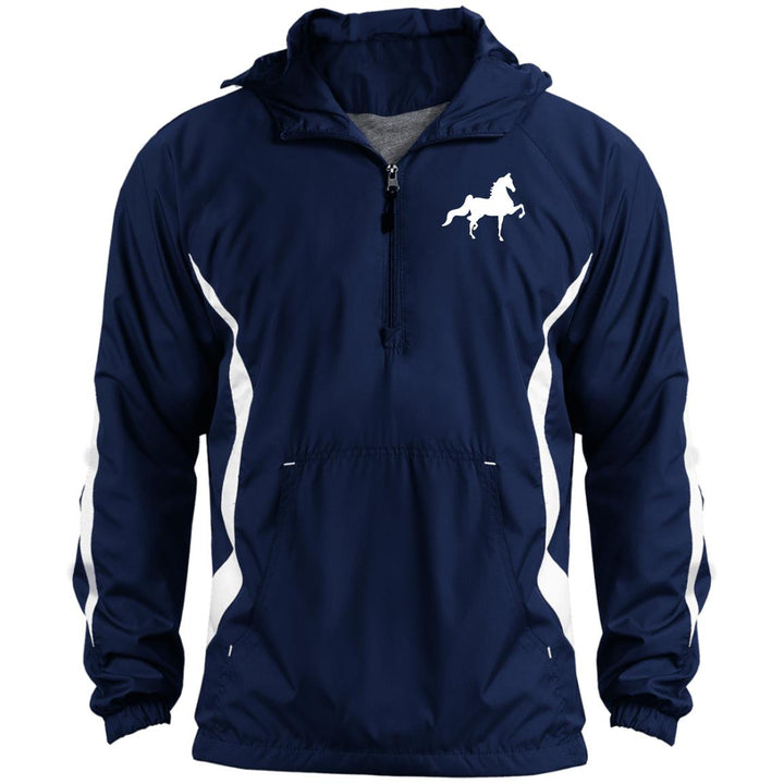 American Saddlebred (white) JST63 Unisex Colorblock Raglan Anorak