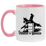 TURNIN AND BURNIN BARREL RACING 4HORSE AM11OZ 11 oz. Accent Mug