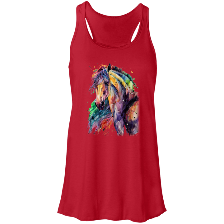 EQUINE ABSTRACT 1 4HORSE B8800 Flowy Racerback Tank