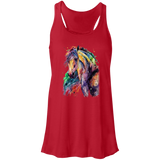 EQUINE ABSTRACT 1 4HORSE B8800 Flowy Racerback Tank