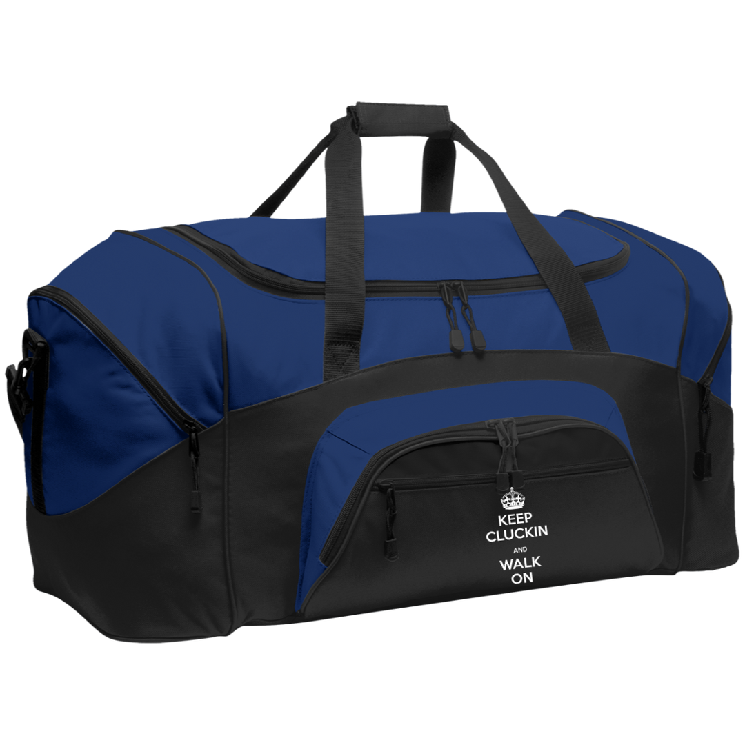 Keep Kluckin and Walk On BG99 Colorblock Sport Duffel