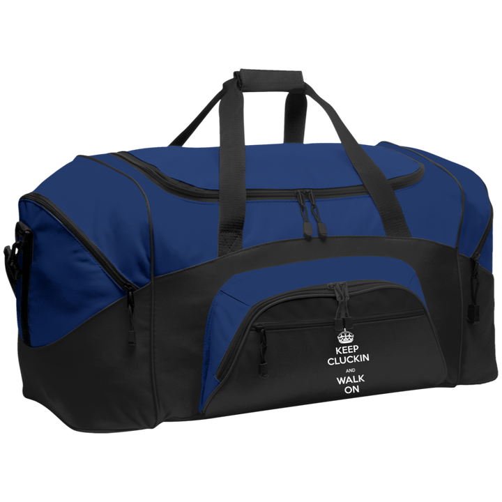 Keep Kluckin and Walk On BG99 Colorblock Sport Duffel