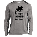 HAPPILY EVER AFTER (TWH Pleasure) Blk ST361LS Long Sleeve Heather Colorblock Performance Tee