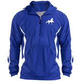 American Saddlebred (white) JST63 Unisex Colorblock Raglan Anorak