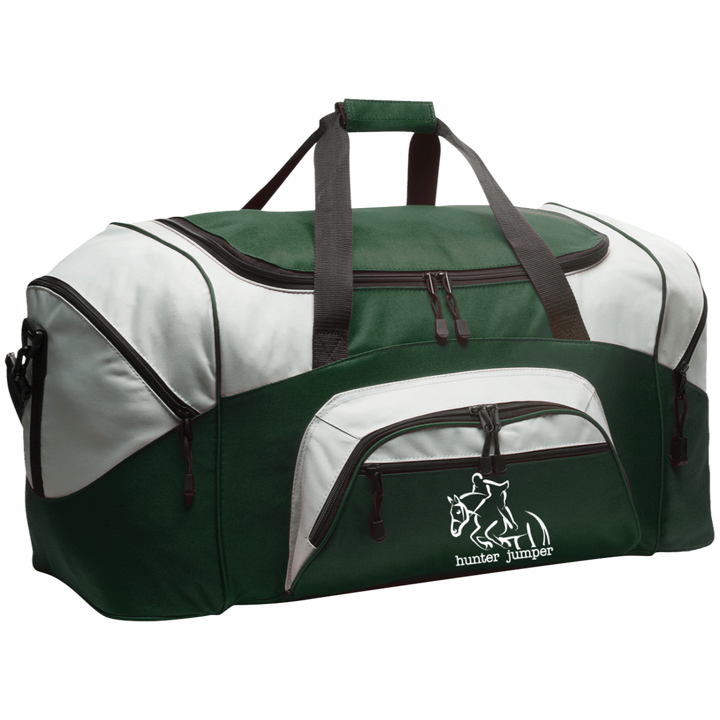 HUNTER JUMPER STYLE 1 (WHITE) 4HORSE BG99 Colorblock Sport Duffel