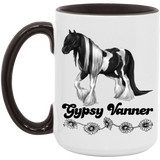 GYPSY VANNER 4HORSE (BLACK LETTERS) AM15OZ 15oz. Accent Mug
