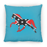 Rebel on the Rail Tennessee Walking Horse Pleasure ZP14 Small Square Pillow